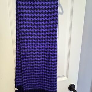 Purple and Black Houndstooth Scarf